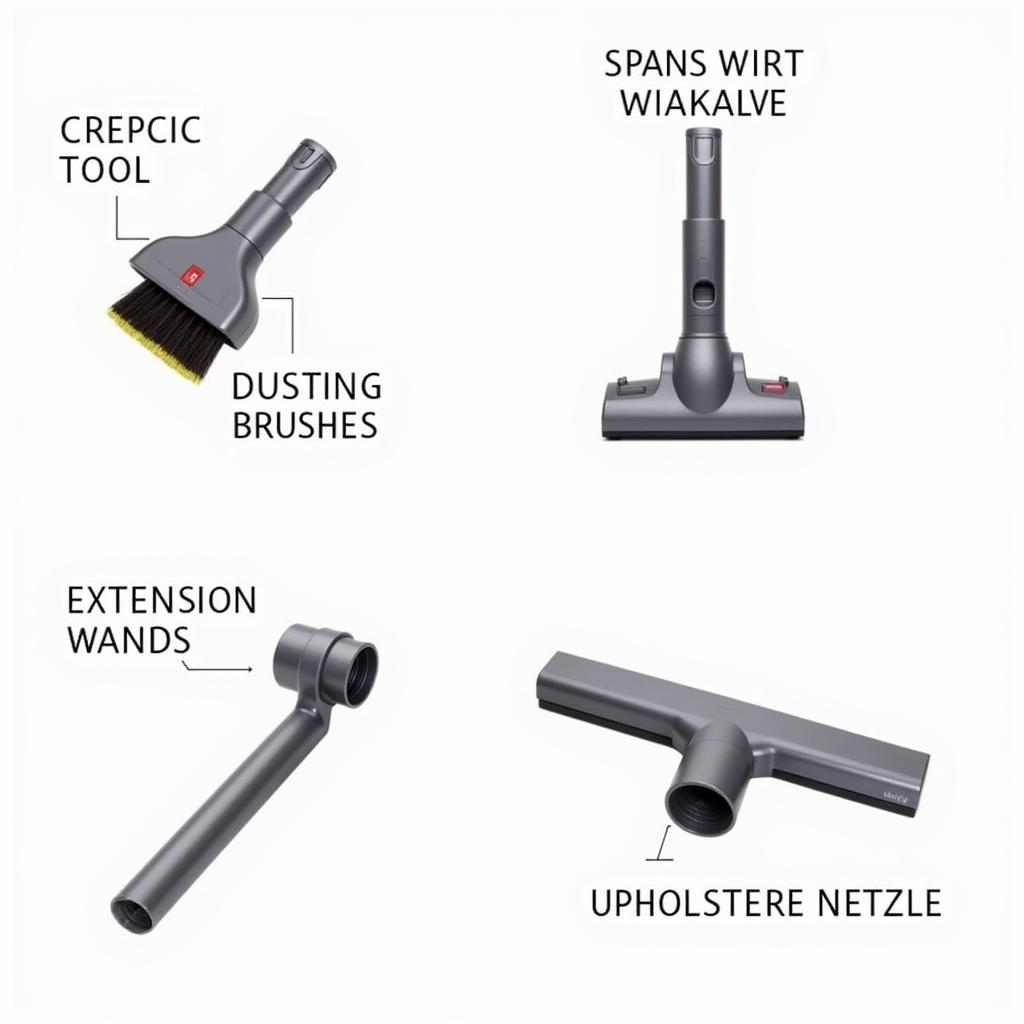 Assortment of Attachments for Rigid Vacuums