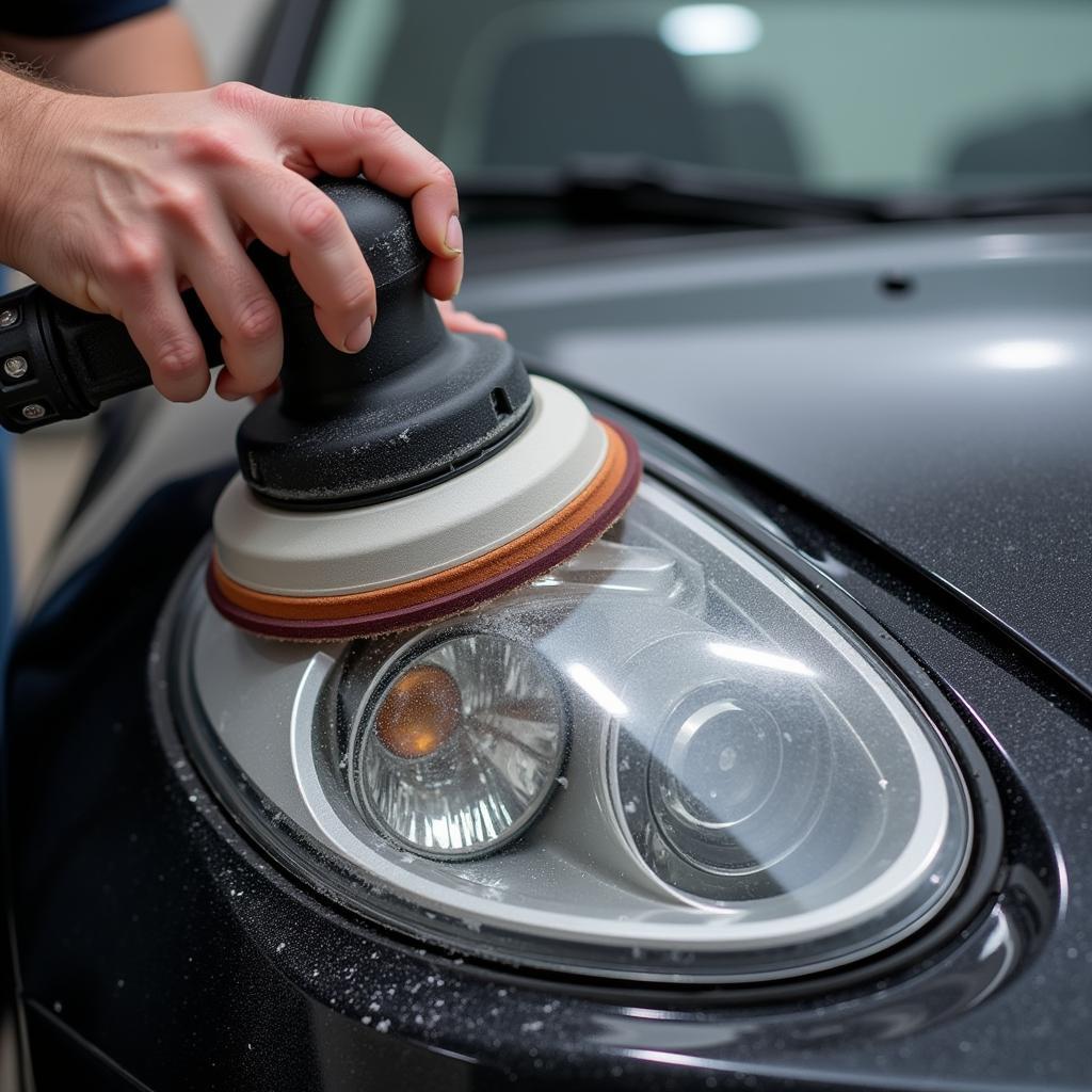 Sanding Headlights During Restoration