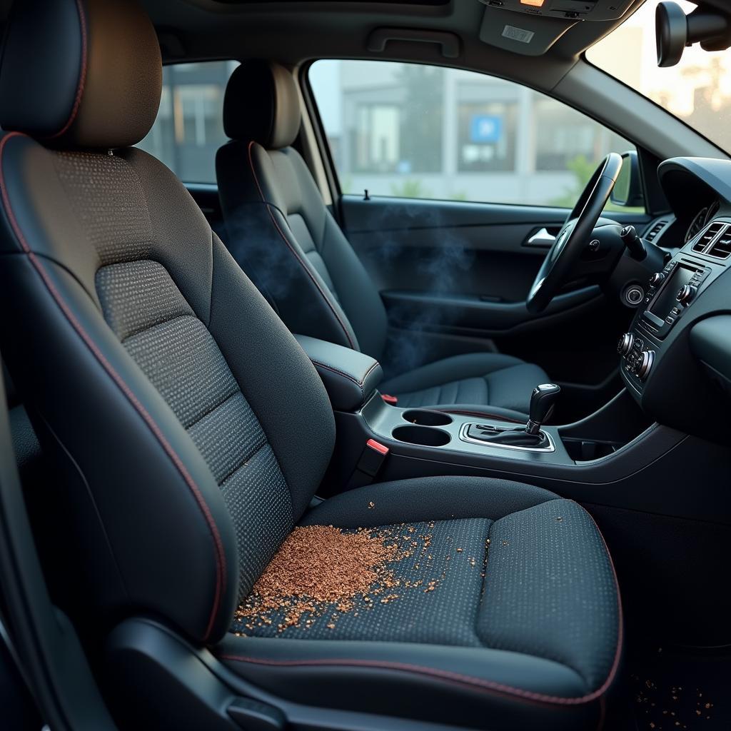 Smoke Particles Clinging to Car Interior