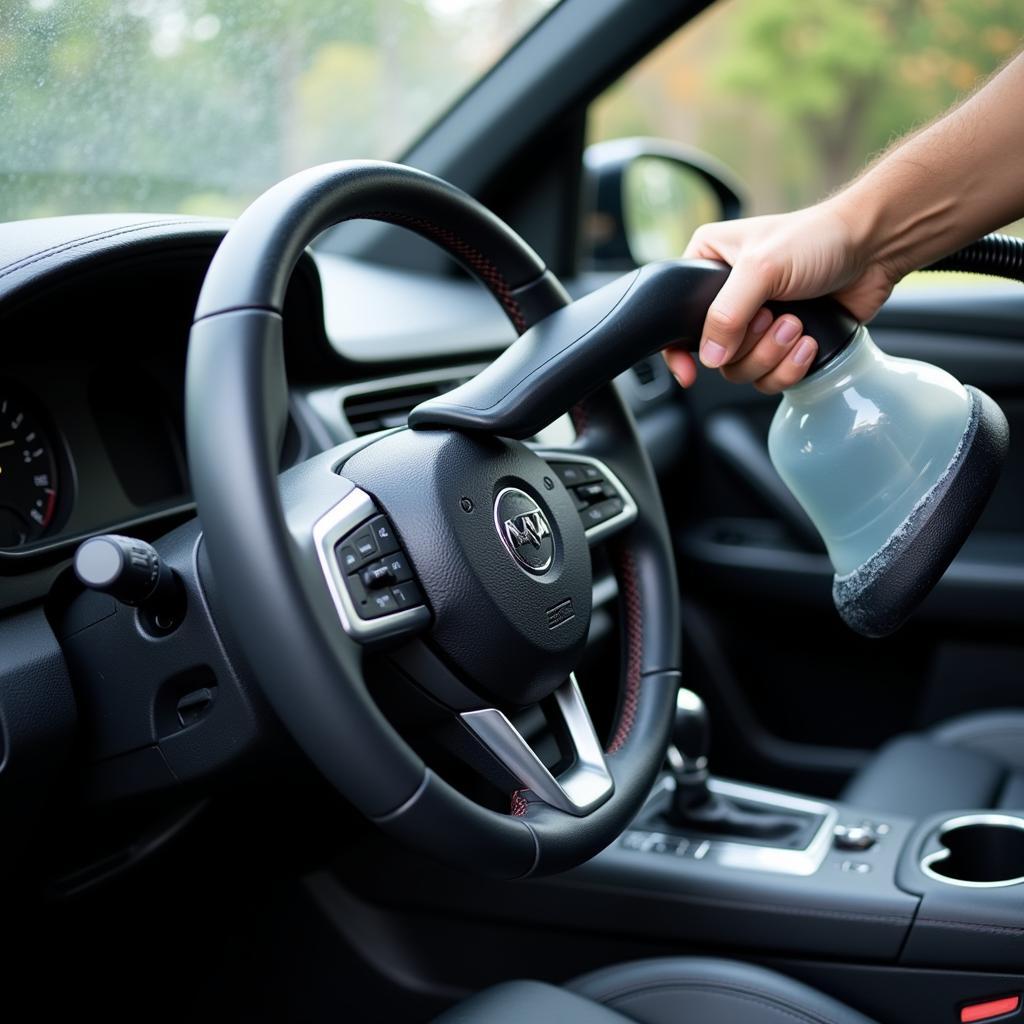  Detailing a Car Interior with a Steam Cleaner 