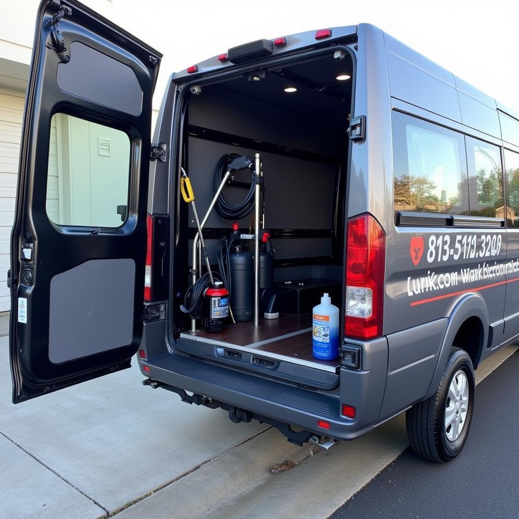 Street auto detailing van fully equipped