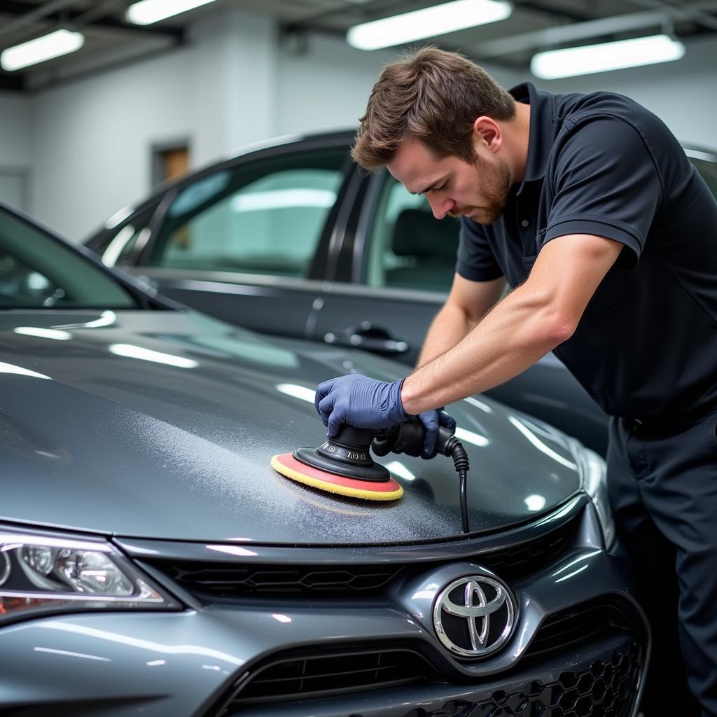 Toyota Car Detailing Process in Action