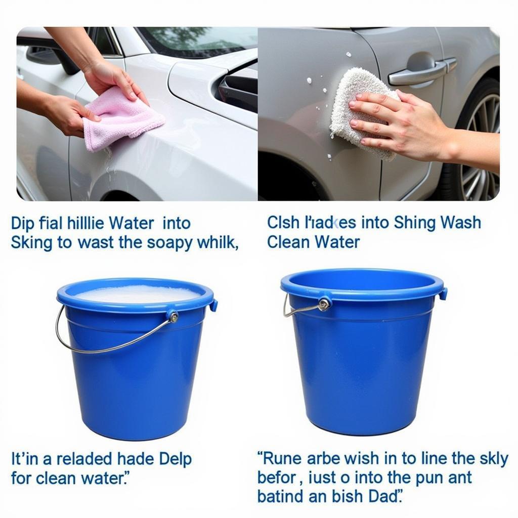 Two-Bucket Car Wash Method in Action