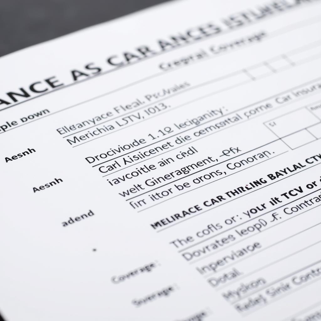 Understanding Car Insurance Documents