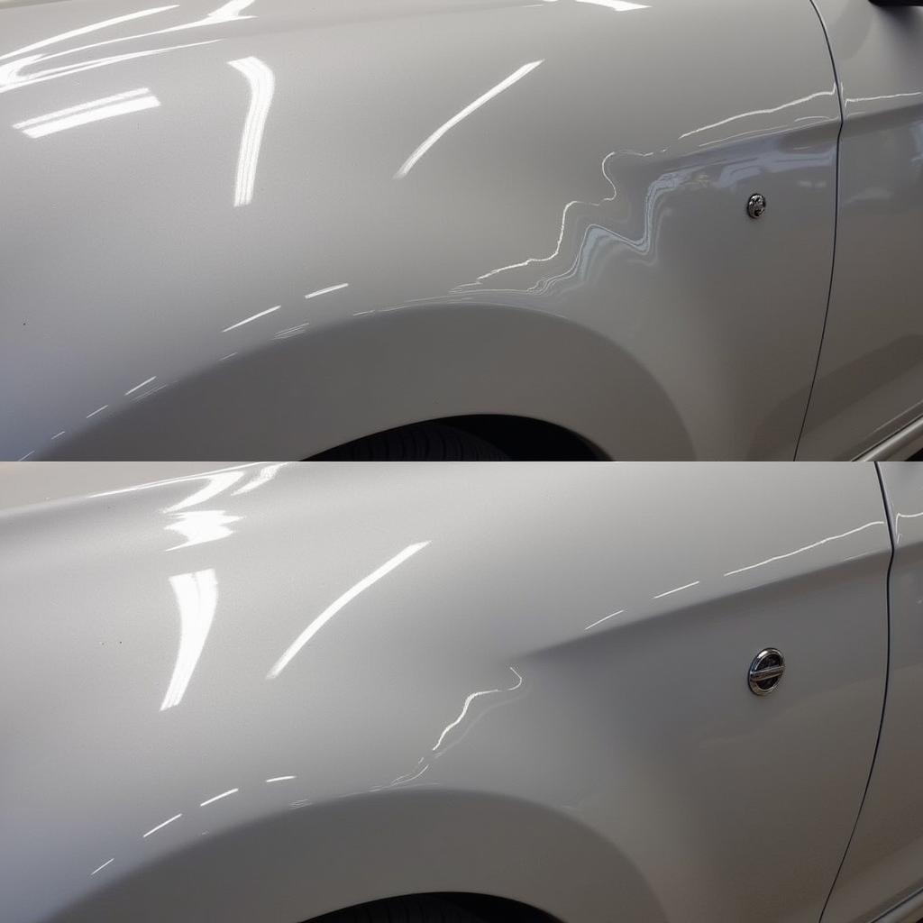 Paint correction on a car in Utah County