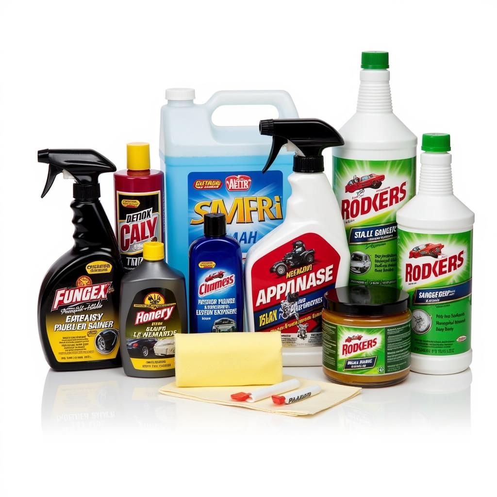 Variety of Car Detailing Products Displayed