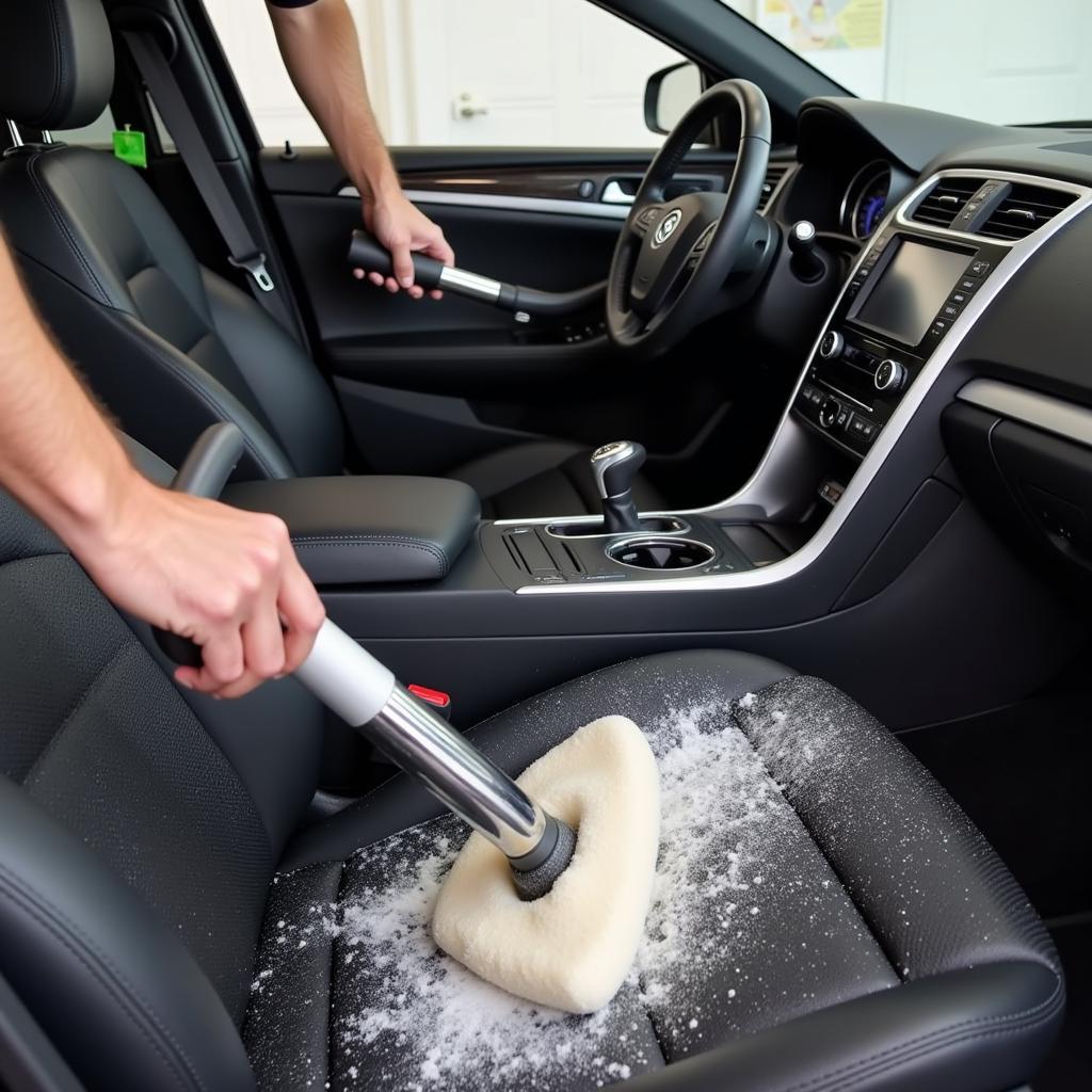 Interior cleaning service at a car detailing shop in Waconia