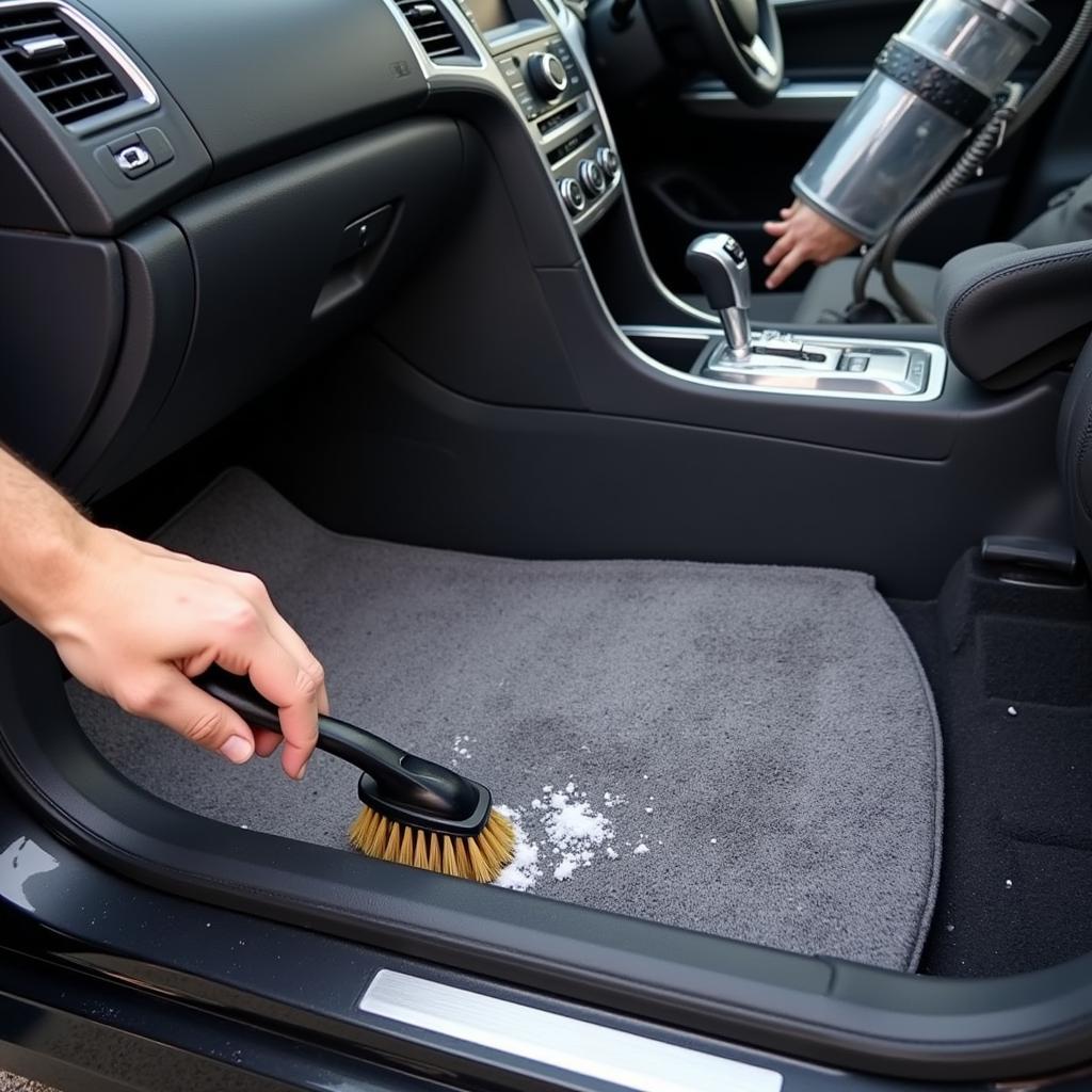 Cleaning Car Interior During Winter Detailing