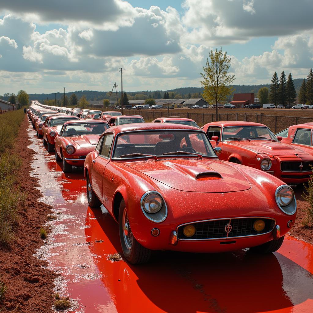 20 Cars Covered in Ketchup