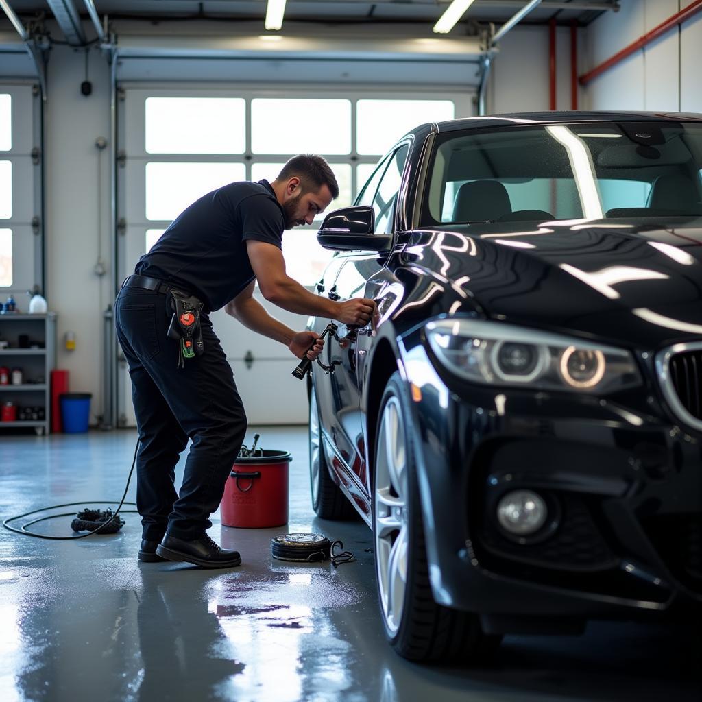 Professional car detailing services in Atlanta, Georgia, 303 area code.