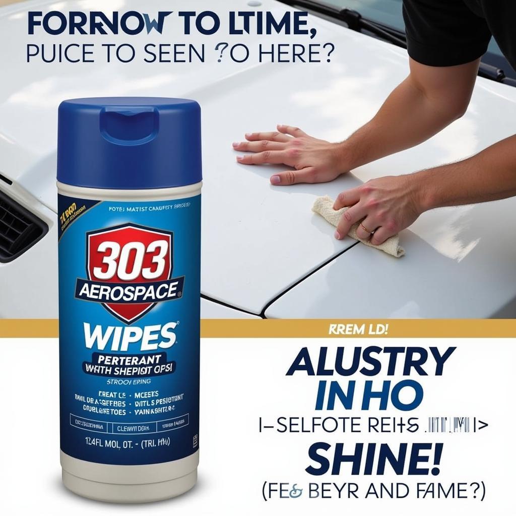 Applying 303 Aerospace Protectant Wipes on a Car Exterior