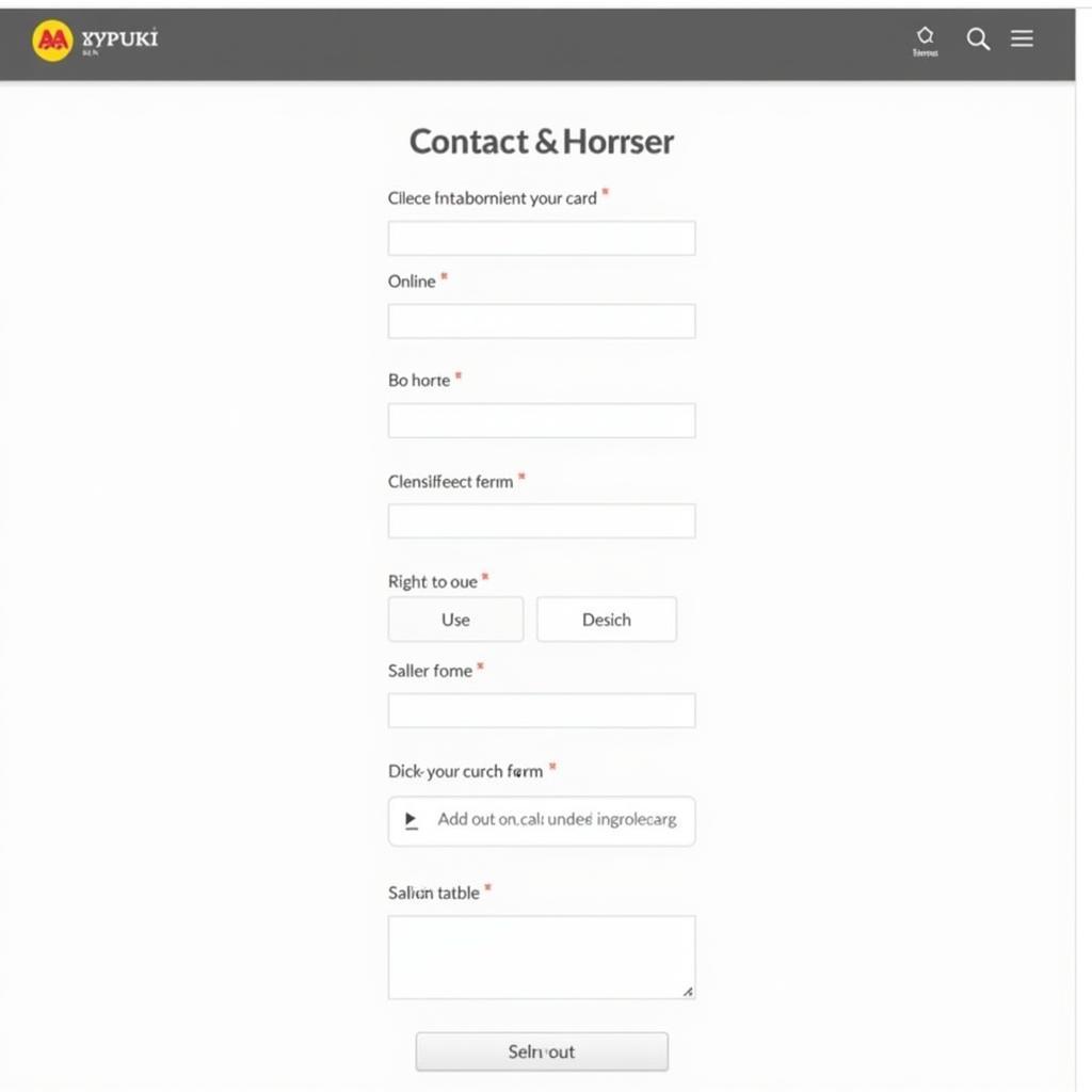 AA Website Contact Form Example