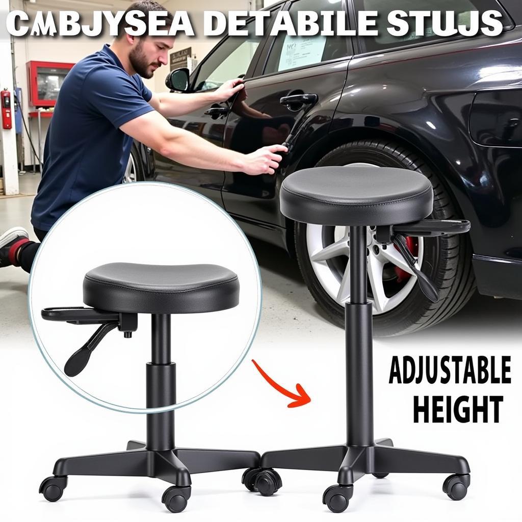 Adjustable Height Detailing Stool