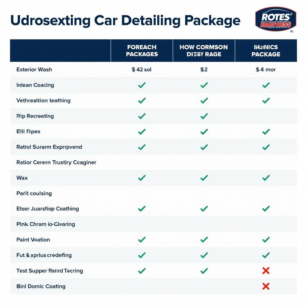 Amarillo Car Detailing Packages Comparison