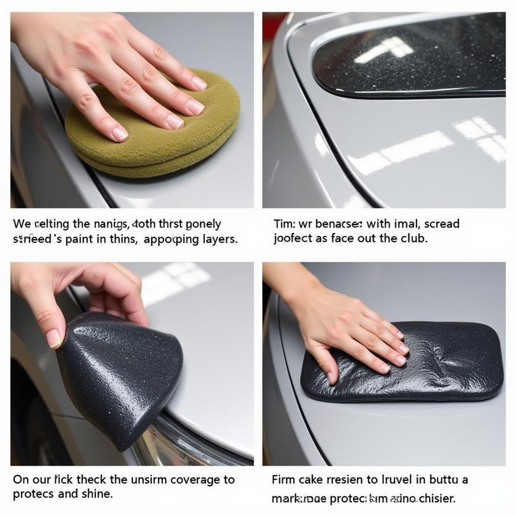 Applying Car Polymer with Applicator Pad