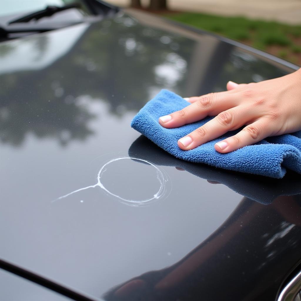 Applying Car Scratch Remover