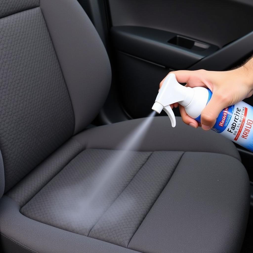 Applying Fabric Protectant to Car Seats