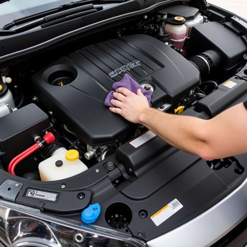 Applying Protective Dressing to Engine Bay Components