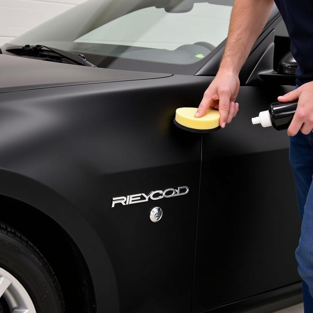 Applying Sealant to a Wrapped Car