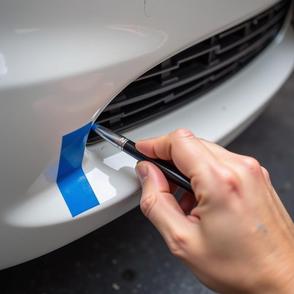 Applying Touch-Up Paint to a Small Car Scratch