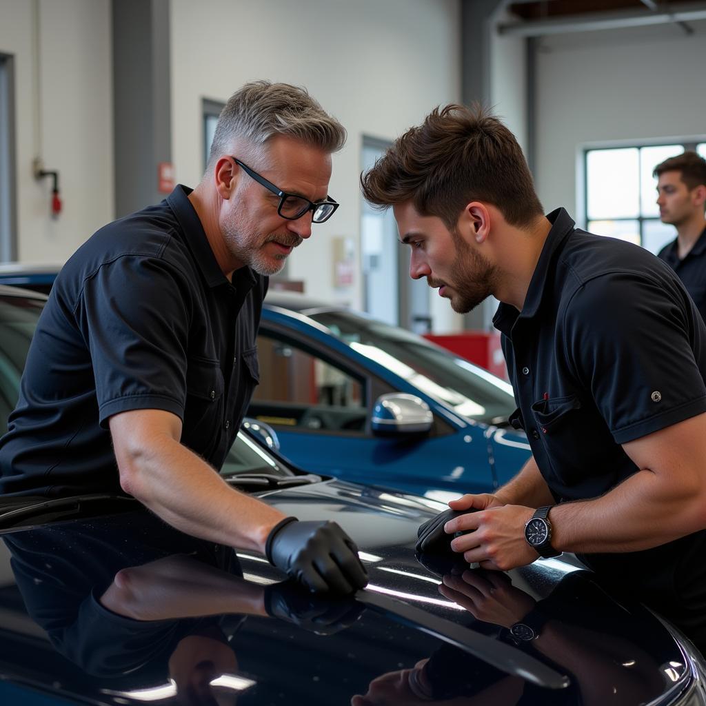 Auto Detailing Mentor Guiding Mentee