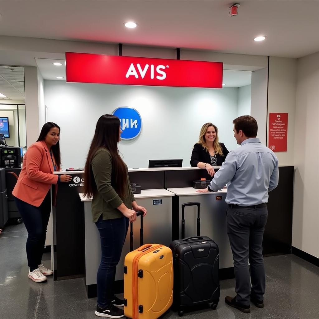 Avis Car Rental Desk at George Airport