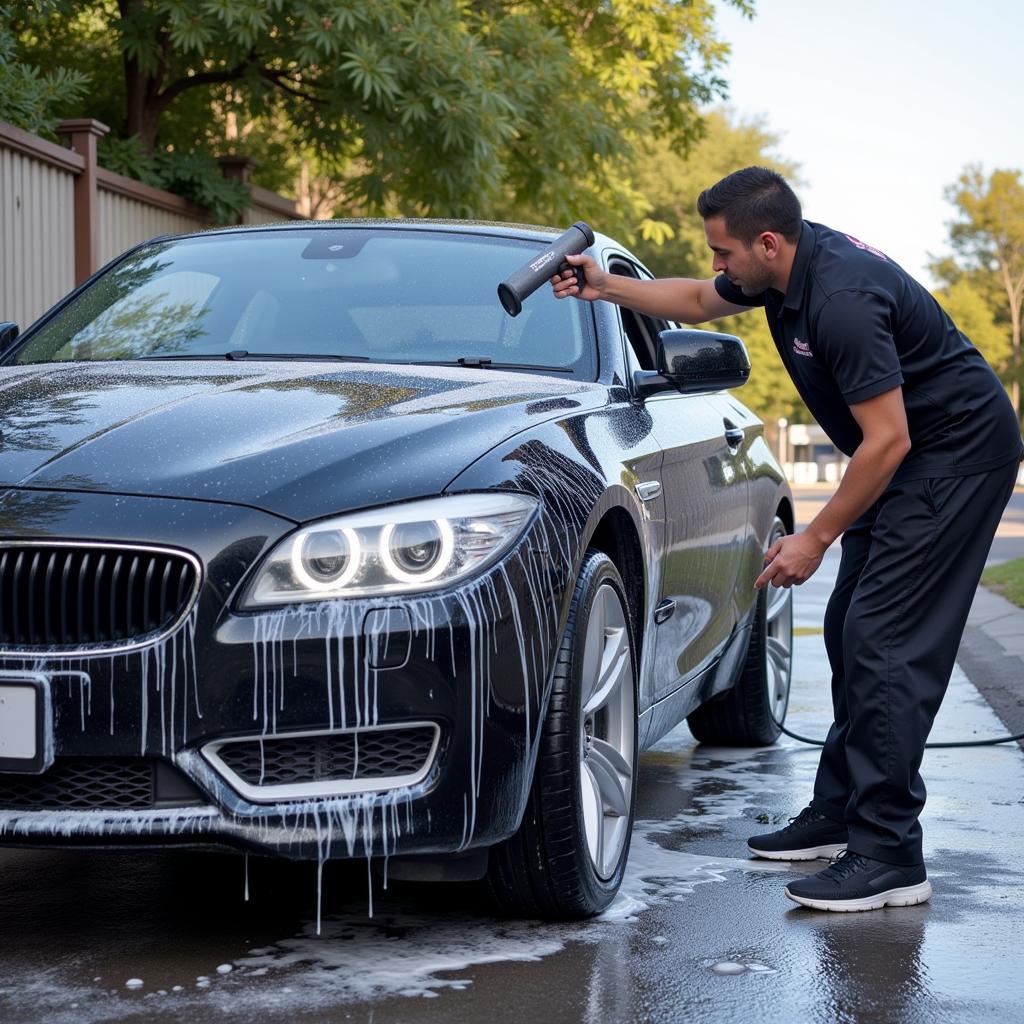 Exterior car wash in Perth