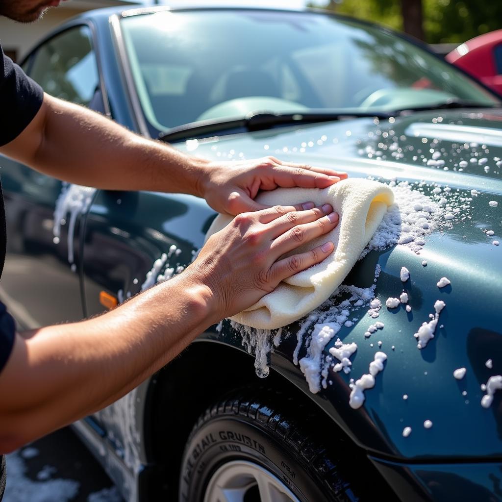 Exterior car wash in Sunnyvale