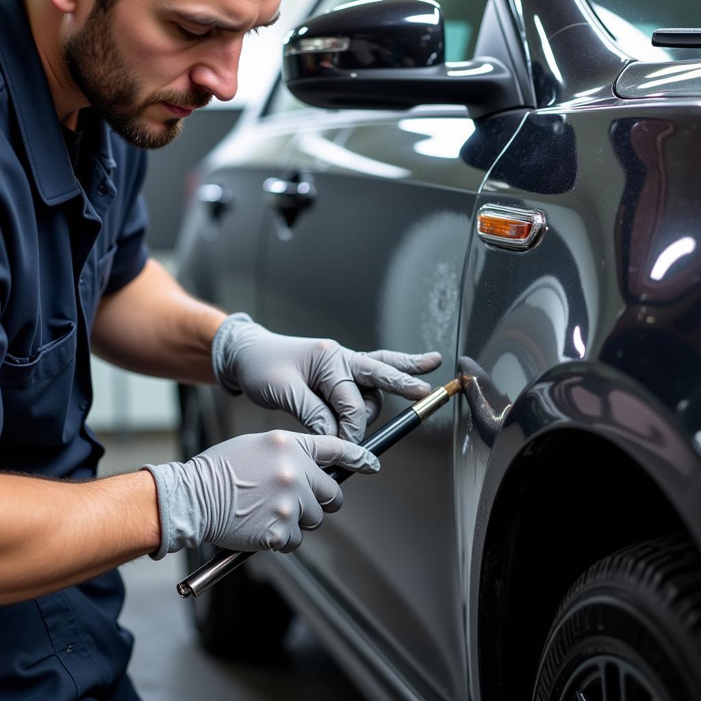 Perth Car Detailer Working on a Vehicle