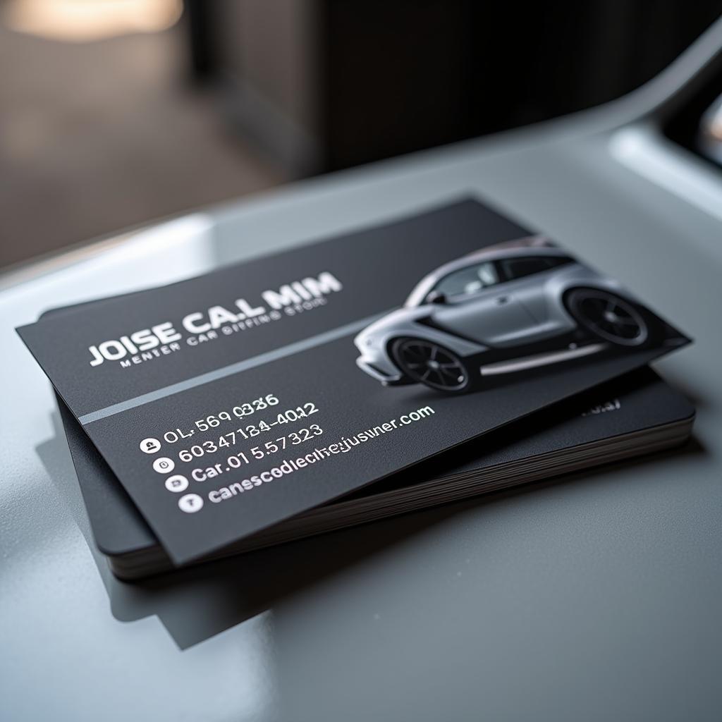 Best Car Detailing Business Card Design Example