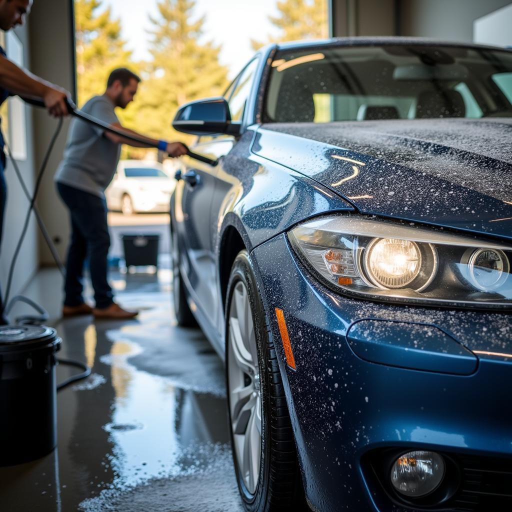 Exterior car wash in Everett