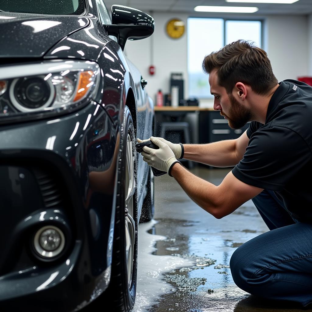 Exterior car wash in Overland Park