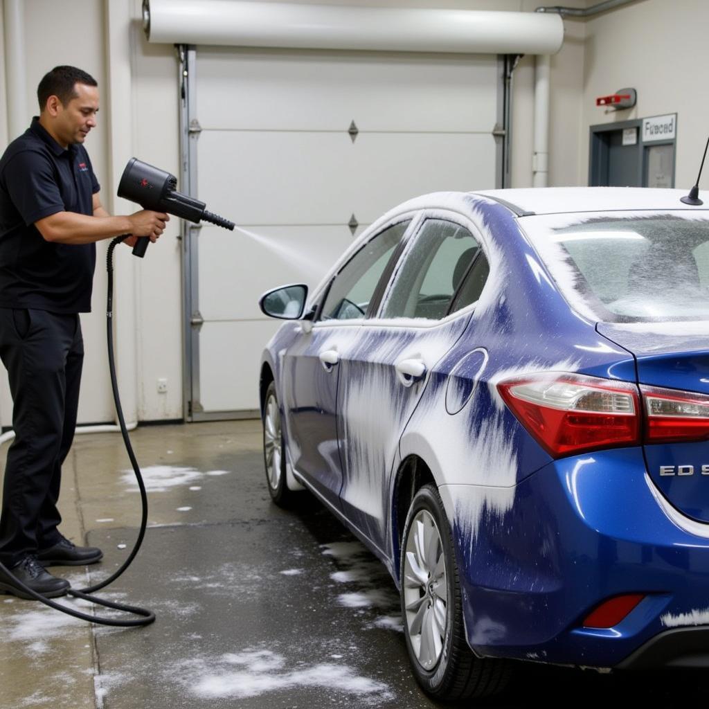 Exterior Car Wash at a Tuscaloosa Detailing Shop