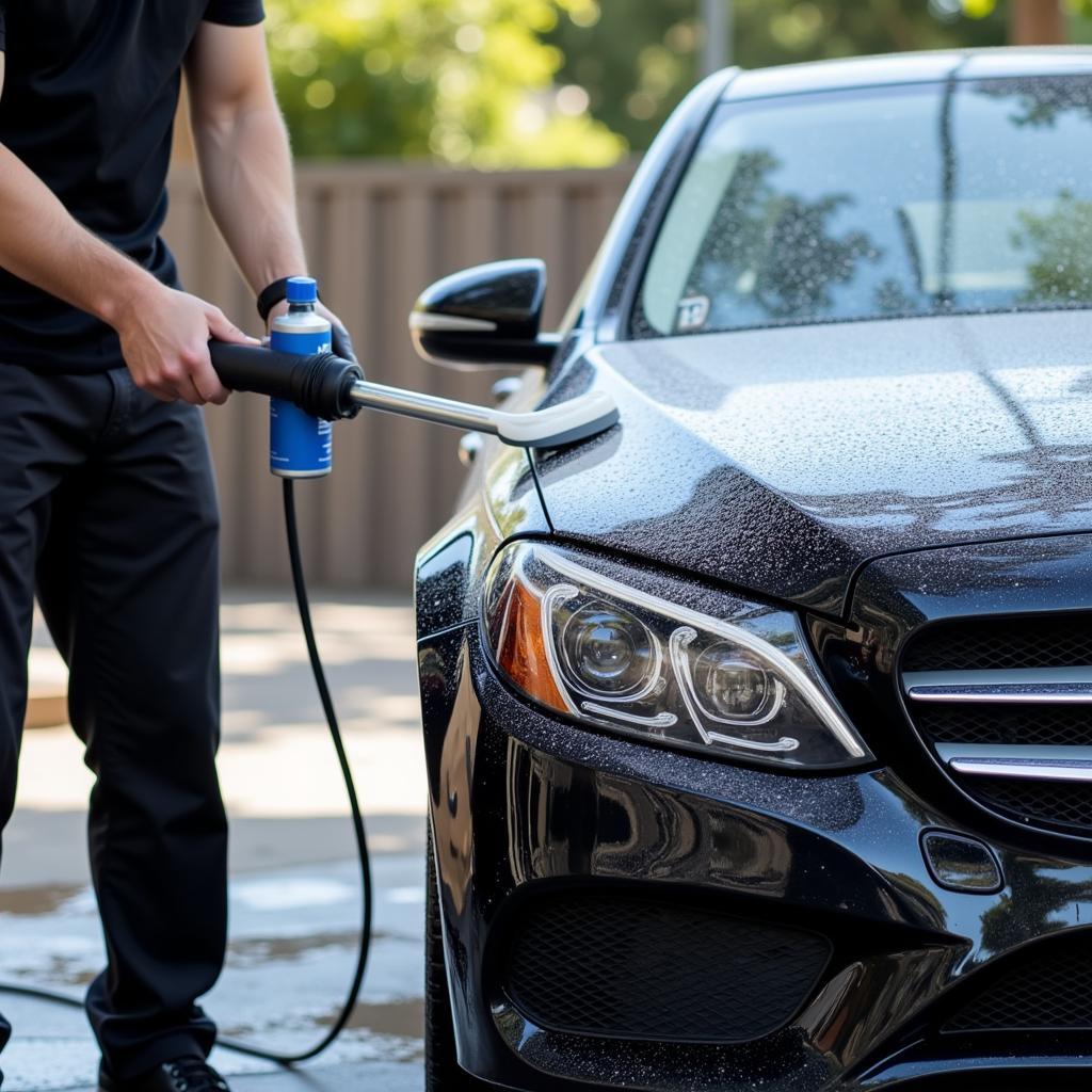 Exterior car wash and detailing in Ventura