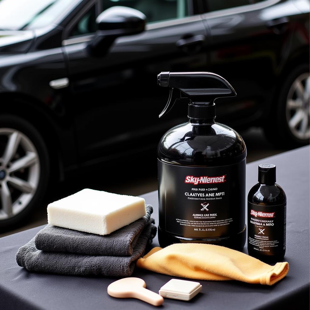 Essential Black Car Detailing Kit Components