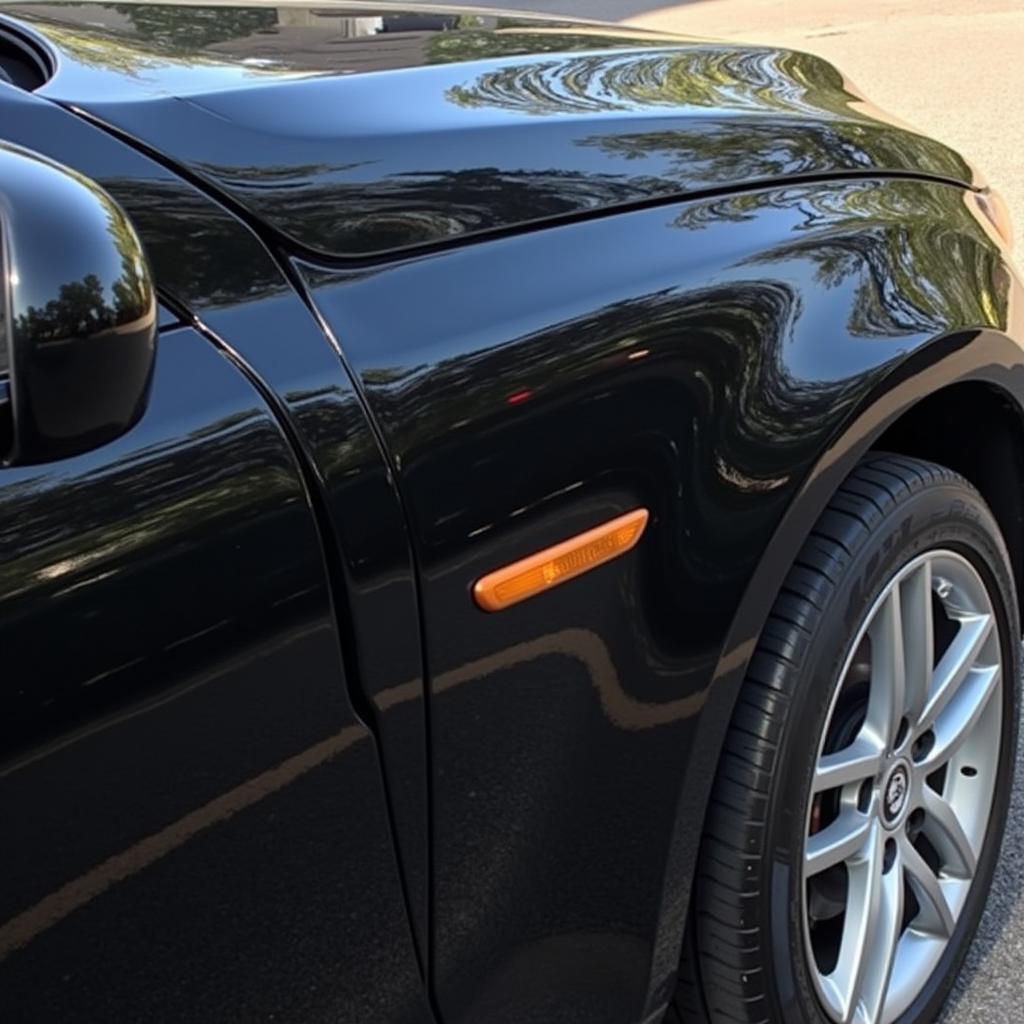 Black Car with Showroom Finish