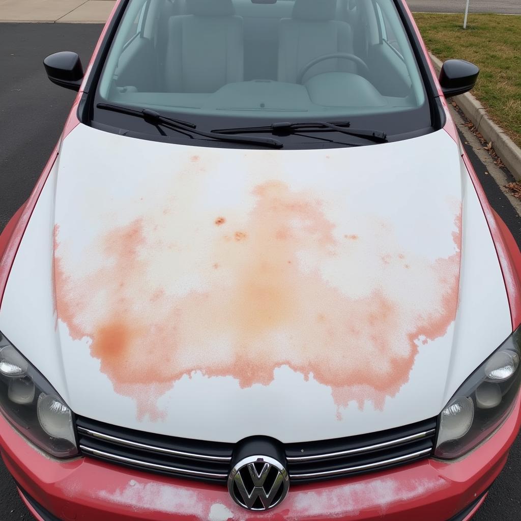 Bleach Damage on Car Paint