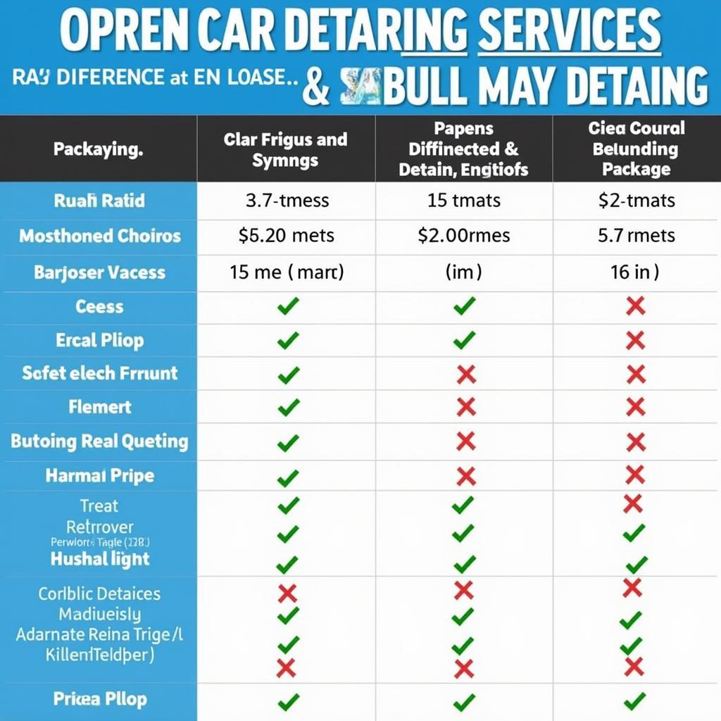 Brampton Car Detailing Packages Comparison