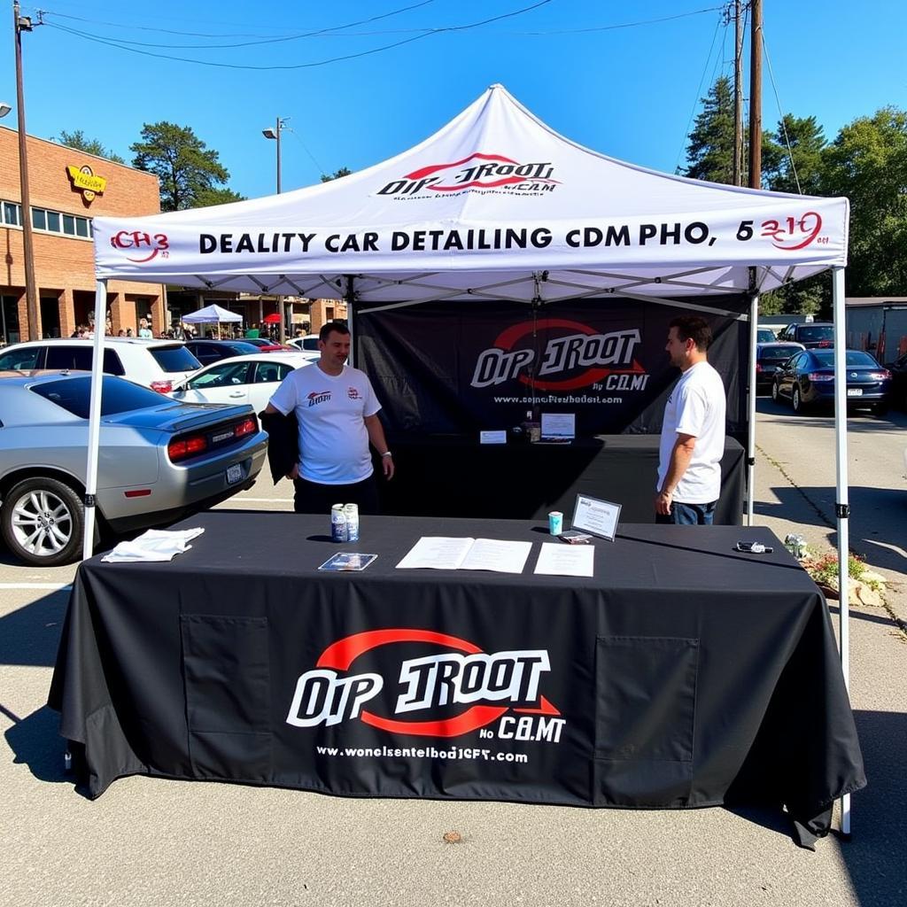 Branded Pop Up Canopy for Car Detailing