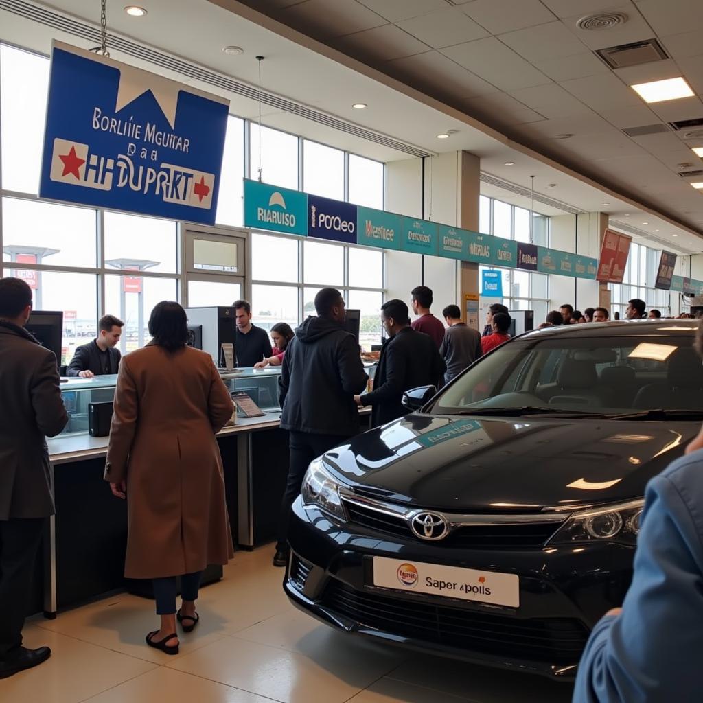 Budget Car Rental Desk at OR Tambo International Airport