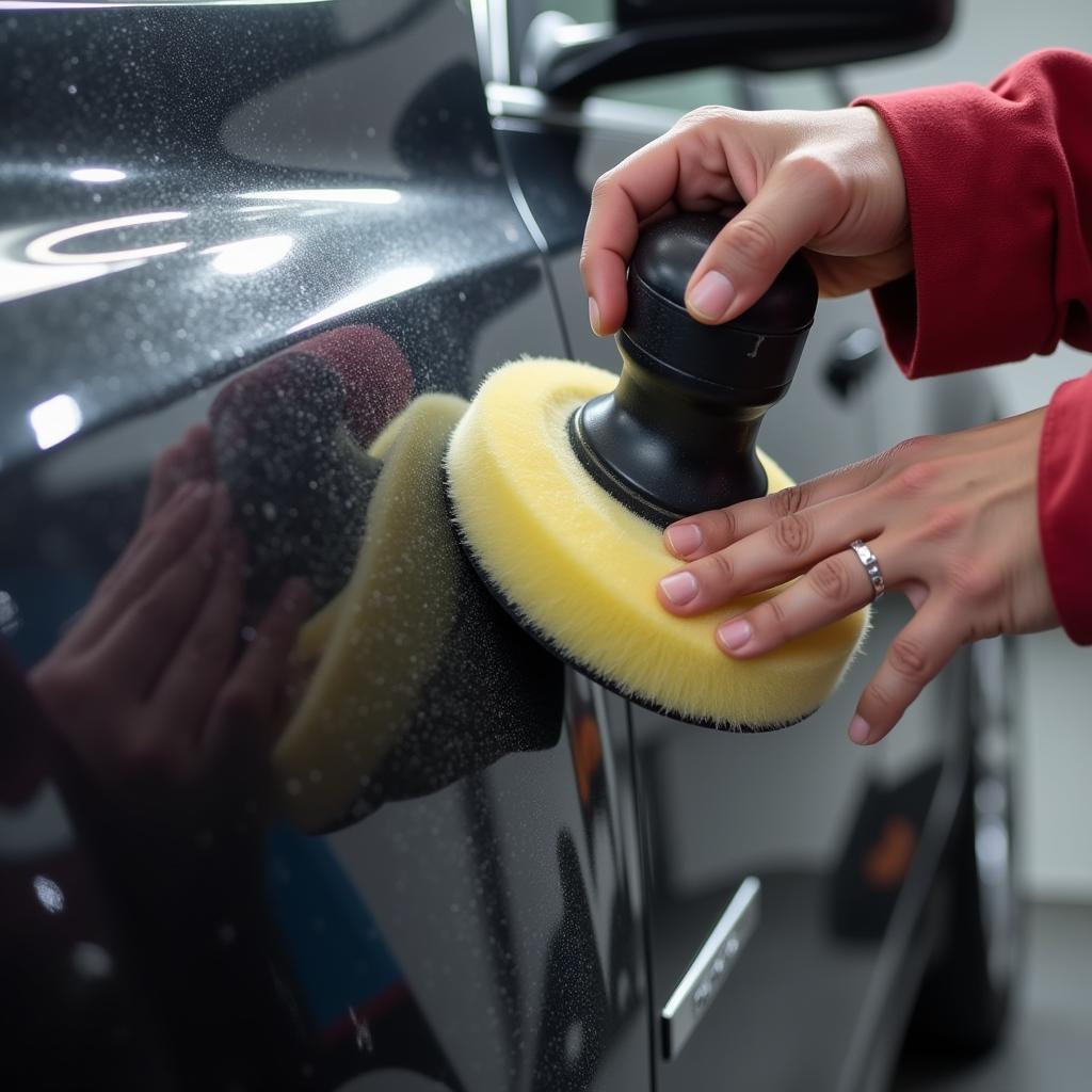 Cadillac Paint Correction with Polishing Pad