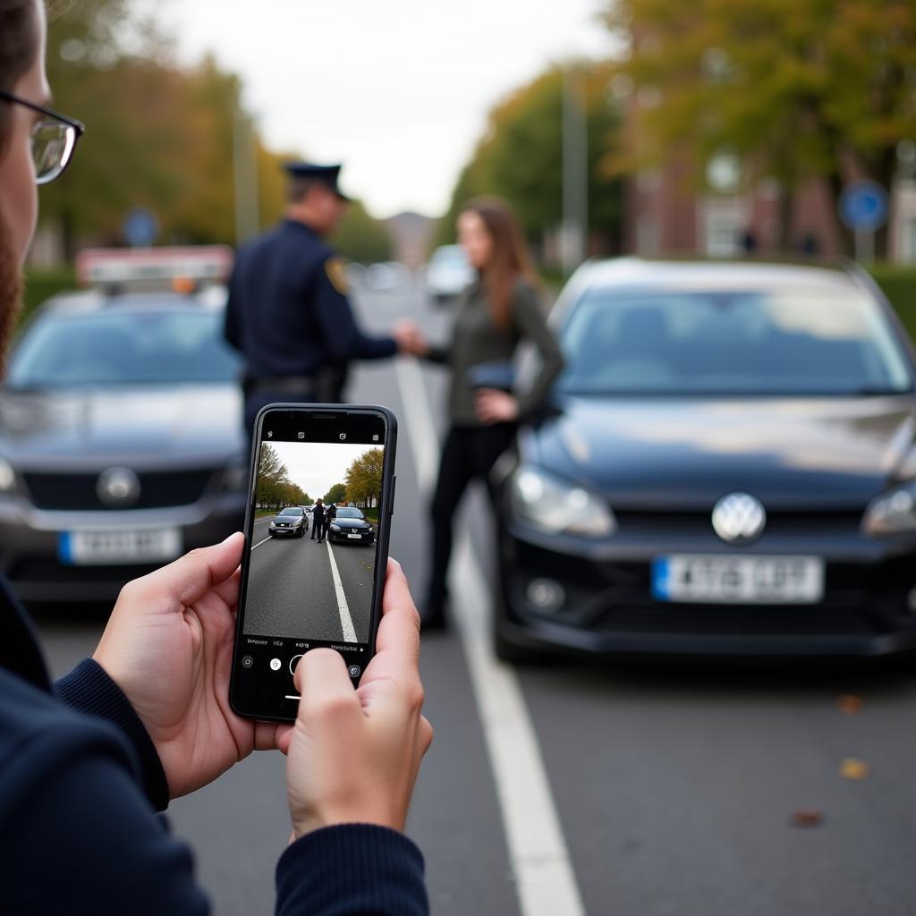 Gathering crucial information at the scene of a car accident