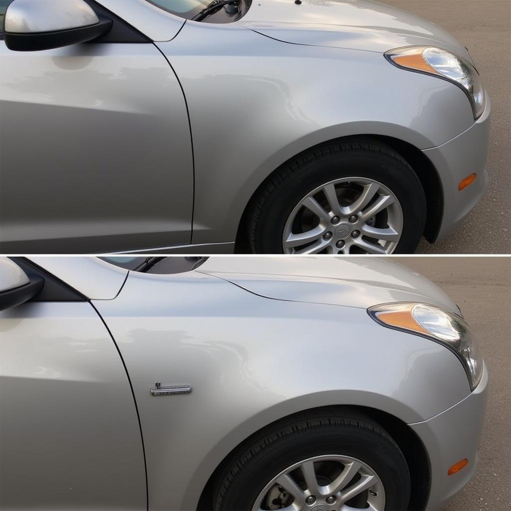 A car gleaming after professional paint chip repair