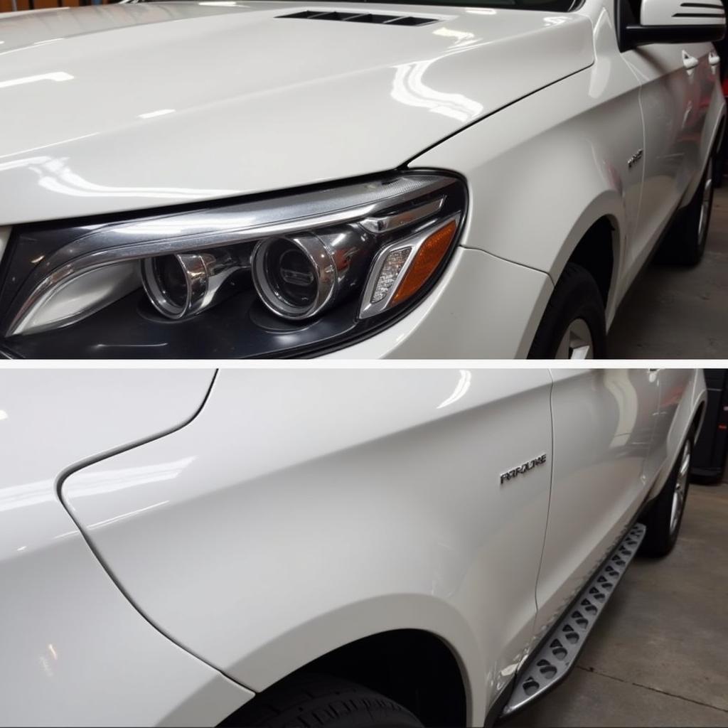 Car After Professional Scratch Repair at a Detailer