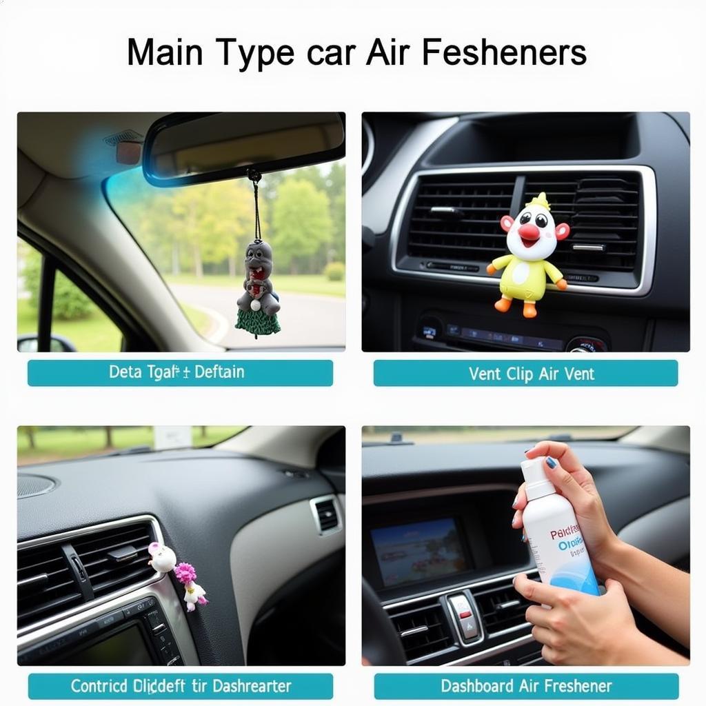 Different Car Air Freshener Types: Hanging, Vent Clip, Dashboard, and Spray