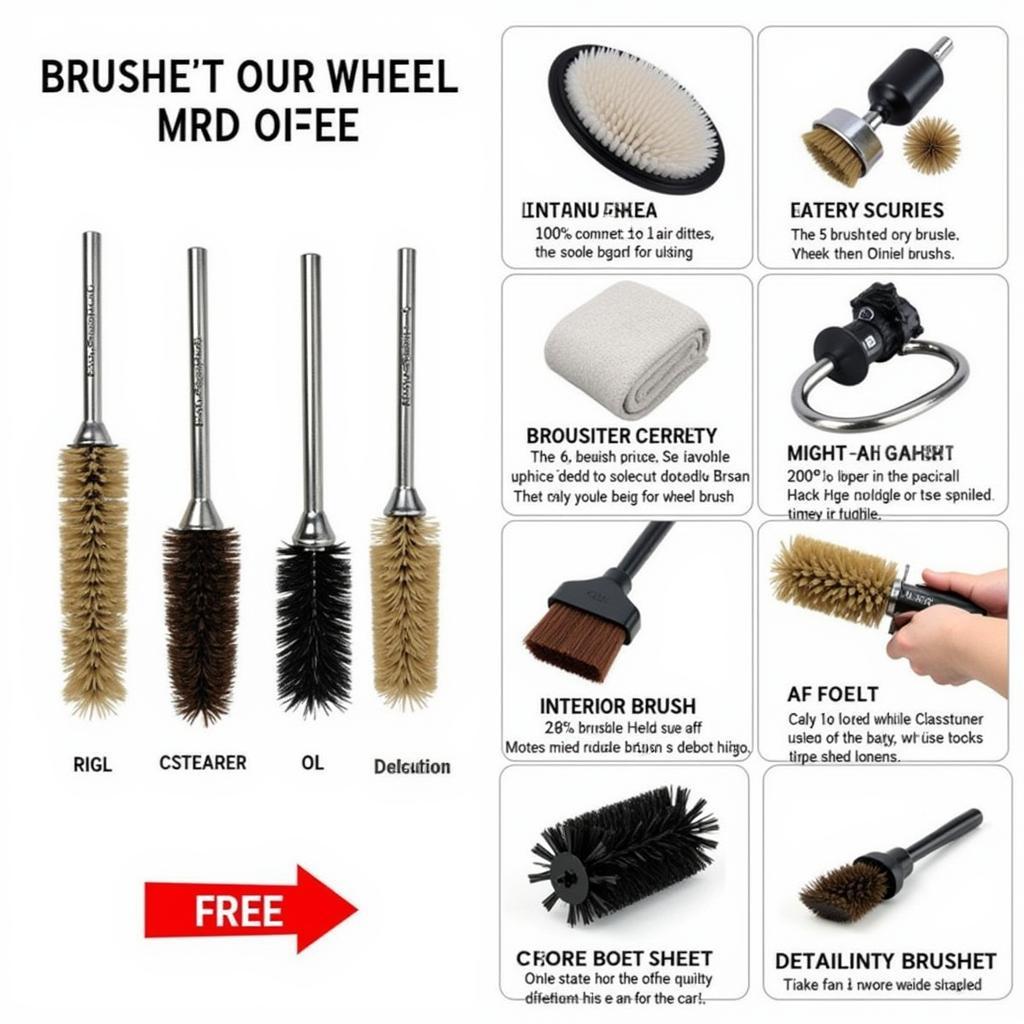 Variety of Car Brush Detailing Kit Options