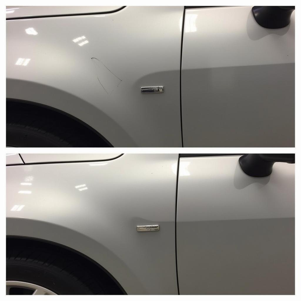 Car Detail Scratch Repair Before and After