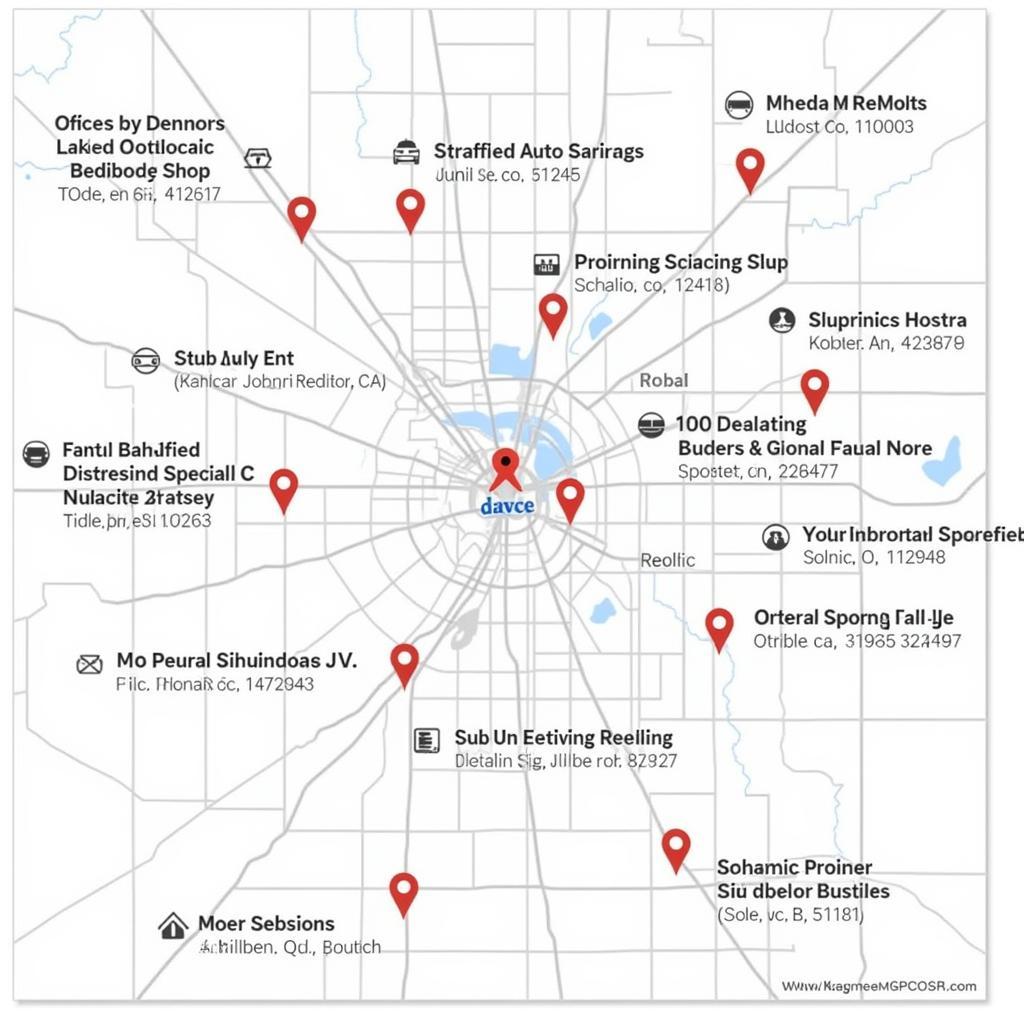 Car Detail Supply Stores in Denver Map