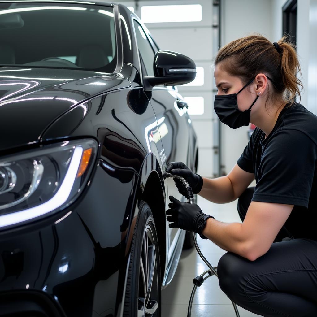 Applying Ceramic Coating to Car Paint