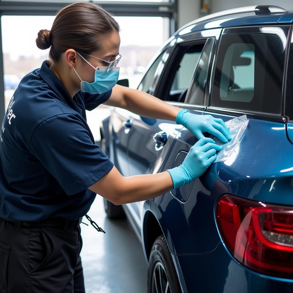 Car Detailer Applying Ceramic Coating for Long-Lasting Protection